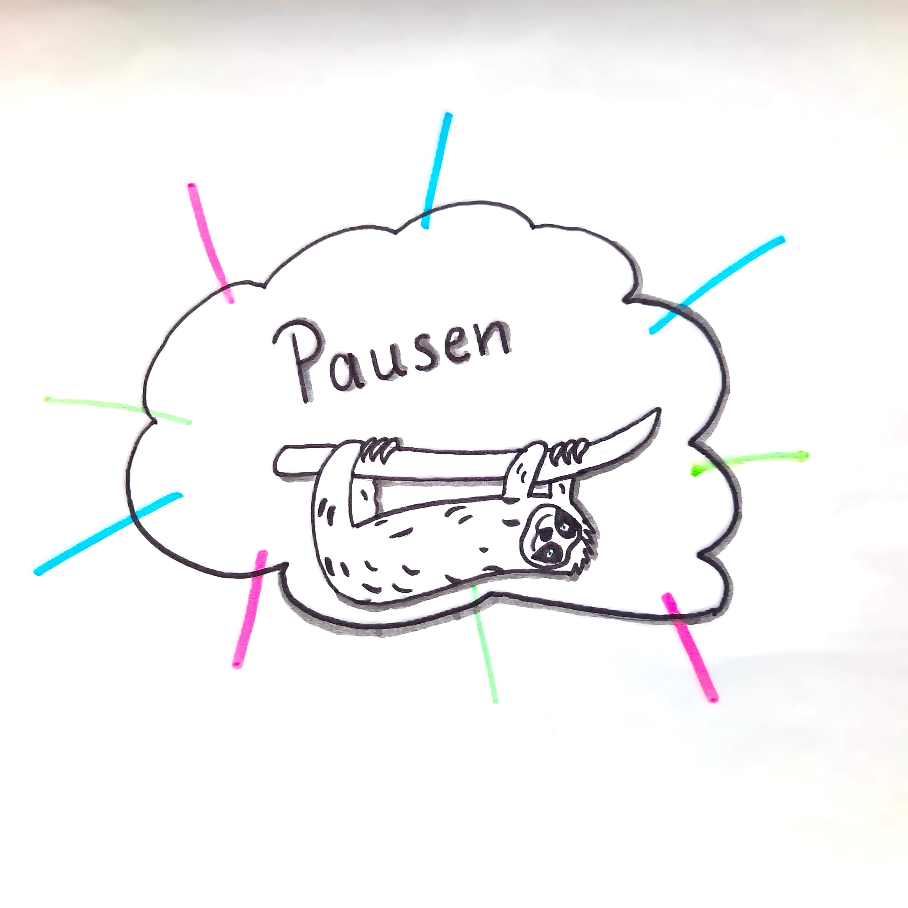 Vorlage zu einer Mind Map "Pausen"