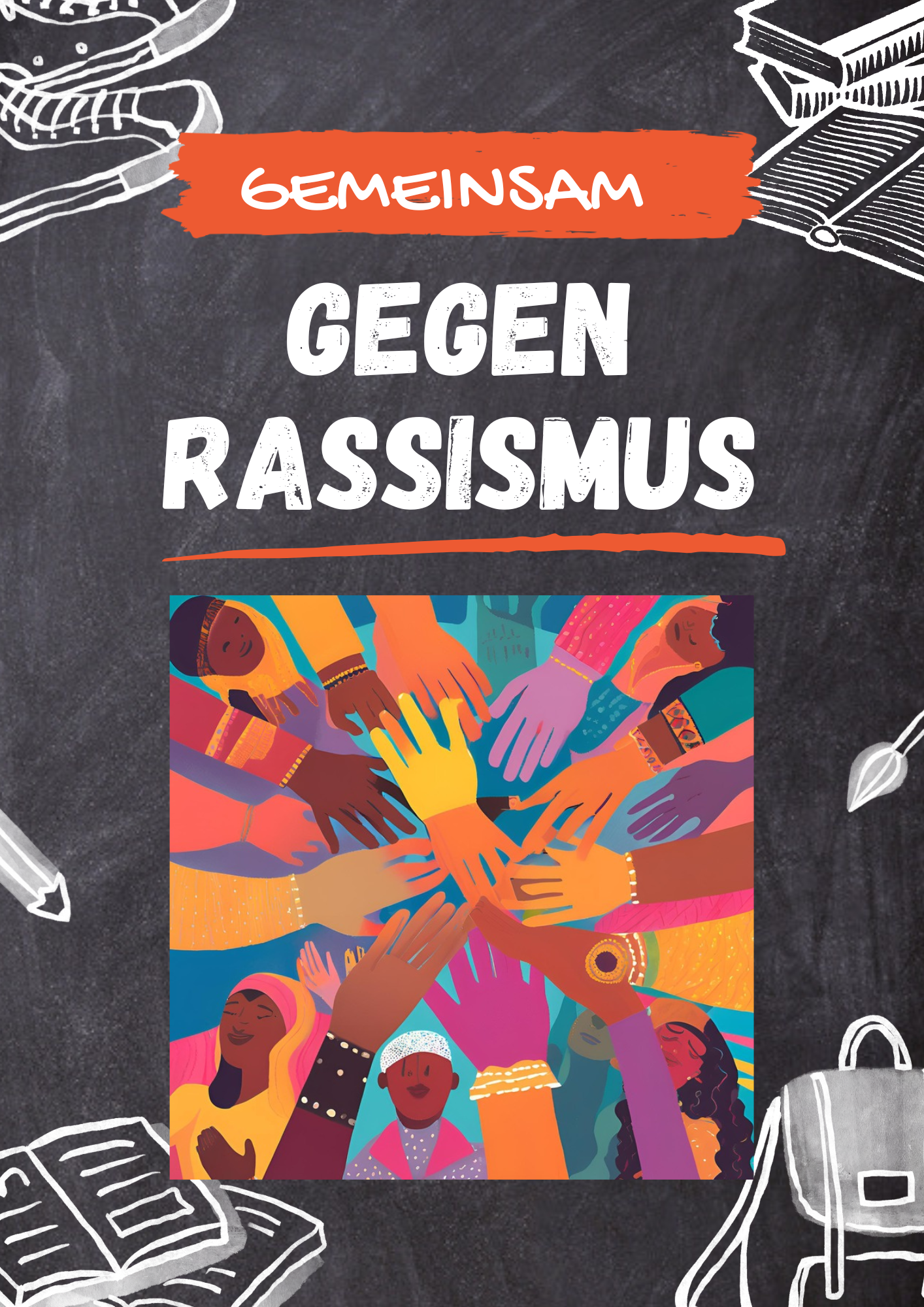 Plakat "Gemeinsam gegen Rassismus"